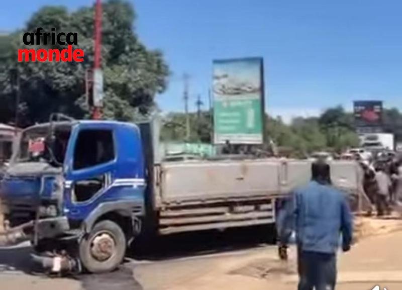 Camion accidenté sur la route likasi 