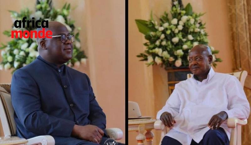 Le président Félix TSHISEKEDI et Yuri Museveni de l'Ouganda 
