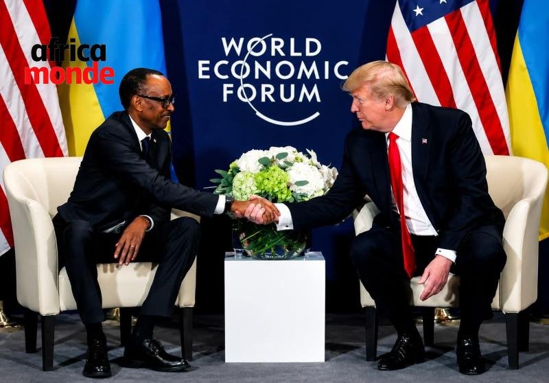 Le président américain Donald Trump et Paul Kagame président Rwandais 