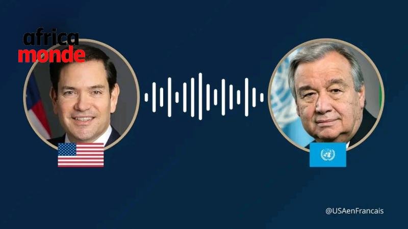 Marco Rubio et  le secrétaire général de l'ONU António Guterres