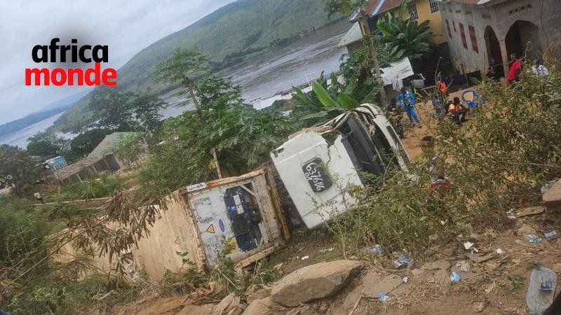 Un camion transportant des vivres frais