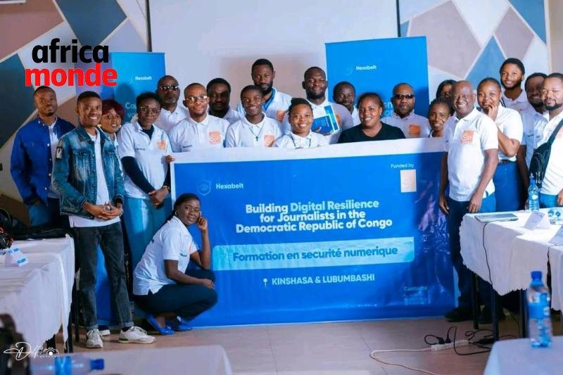 Les journalistes formés lors dela formation 