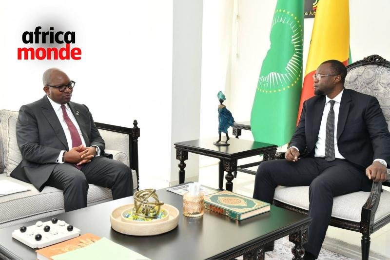 Jean-Michel Sama Lukonde et le Premier ministre sénégalais, Ousmane Sonko