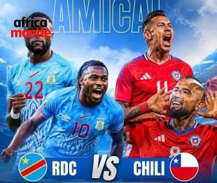 L'affiche du match RDC et chili, photo Crédit @