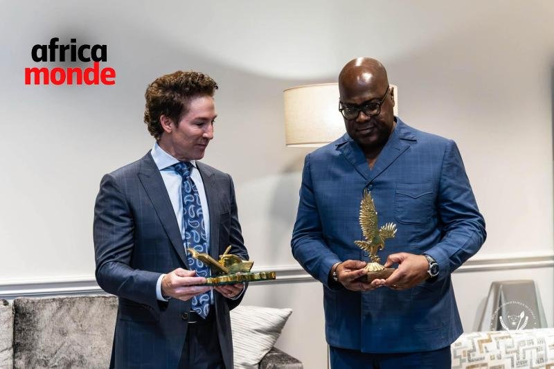 Le Président de la République démocratique du Congo, Félix Tshisekedi et  le pasteur américain Joel Osteen