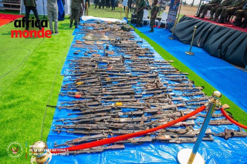 La réception officielle d’un lot d’armes récupérées auprès des ex-miliciens Mobondo