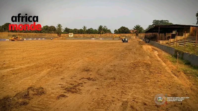 Les travaux de génie civil pour la réhabilitation du stade des Jeunes de Katoka 