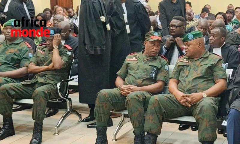 le général Christian Tshiwewe Songesa lors de l'audience 