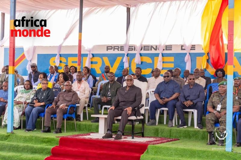 Le président de la république Felix Tshisekedi à kanyama kasese 