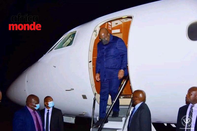 Le président Felix TSHISEKEDI lors de son arrivée à Lubumbashi 