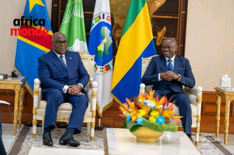 Président de la République démocratique du Congo, Félix Antoine Tshisekedi et son homologue gabonais, Brice Clotaire Oligui Nguema
