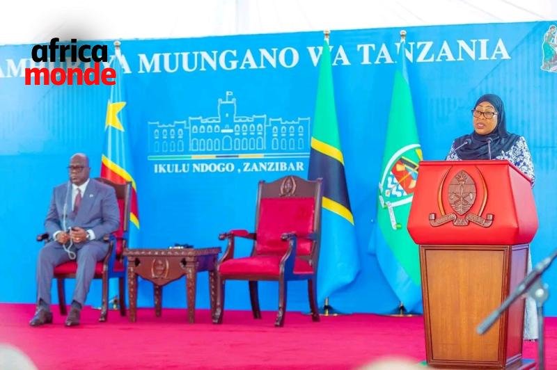 Le président Felix TSHISEKEDI et son homologue Samia Suluhu Hassan