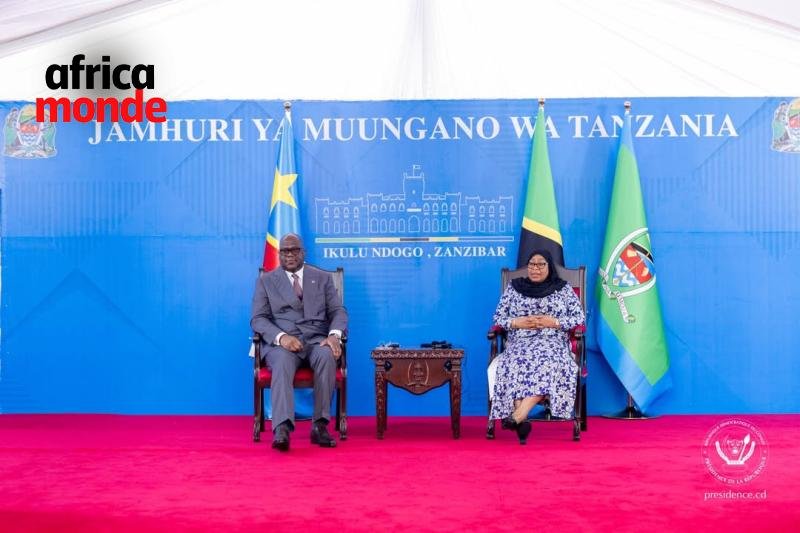 Le Président Felix TSHISEKEDI et son homologue Dr Samia Suluhu Hassan 