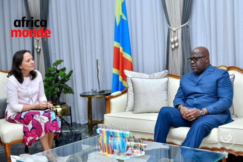 Le président Félix TSHISEKEDI et l’ambassadrice de Belgique en RDC