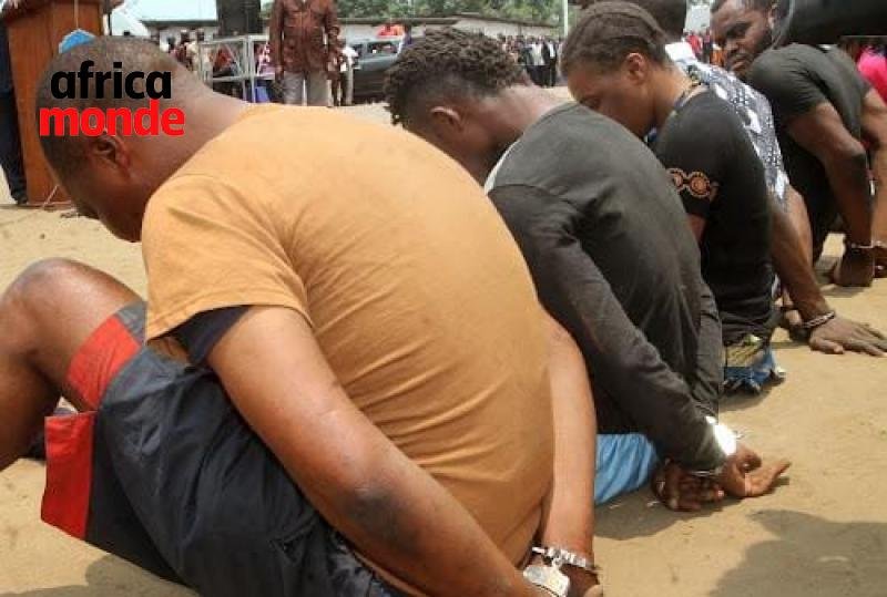 les assaillants maîtrisé par la police nationale Congolaise à lwama 