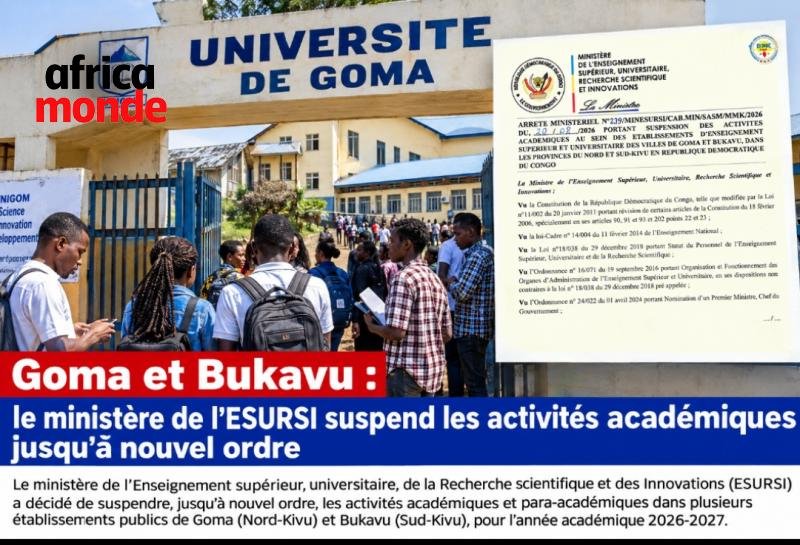 La photo d'illustration pour l'Université de Goma 