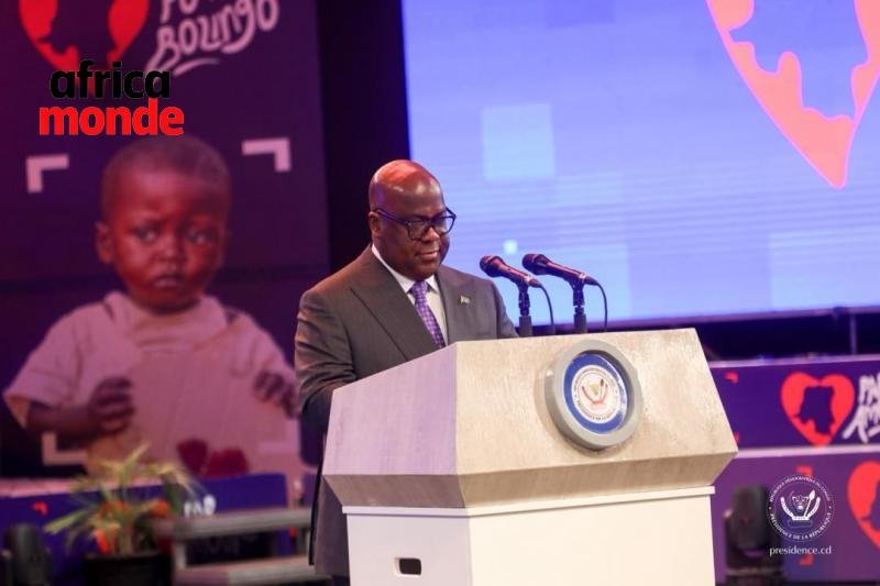 Le Président Félix Tshisekedi lors de son discours 