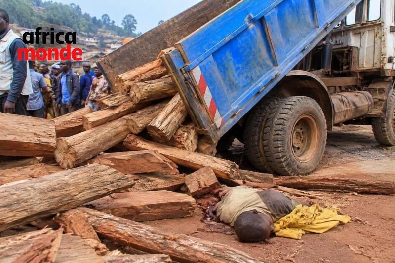 Le camion accidenté dans la ville de Butembo 