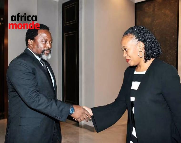 Joseph Kabila et Marie-Ange Mushobekwa 