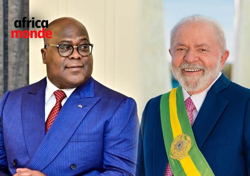 Le président Félix-Antoine Tshisekedi Tshilombo, et  son homologue brésilien, Luiz Inácio Lula da Silva